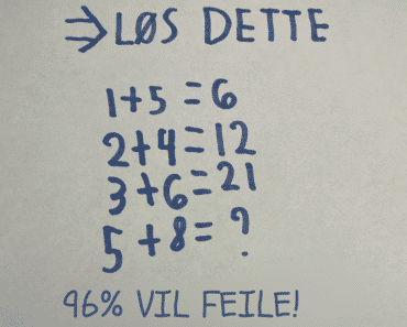 Løs dette matteproblemet. 96% vil feile