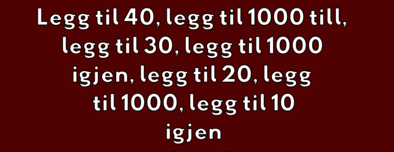 Denne hjernetrimmen gir de fleste hodepine: Hva er resultatet av tallene?