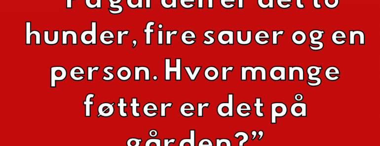 Hjernegymnastikk: Løs matematikkoppgaven for skolebarn