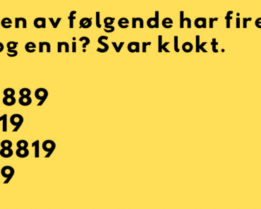 Denne skal angivelig være enkel, men veldig mange svarer feil. Svar klokt.