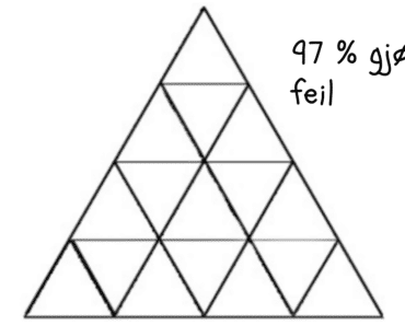 Utfordre deg selv: Gjett hvor mange trekanter du kan finne!