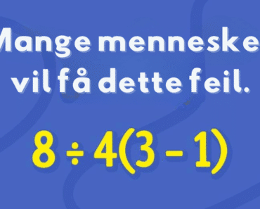 Mange mennesker vil få dette feil.