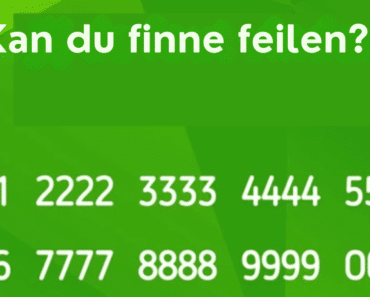 Dette er vanskelig! Kan du finne feilen på bildet nedenfor?