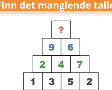 Hjernetrim for genier: Finn det manglende tallet i denne pyramiden.