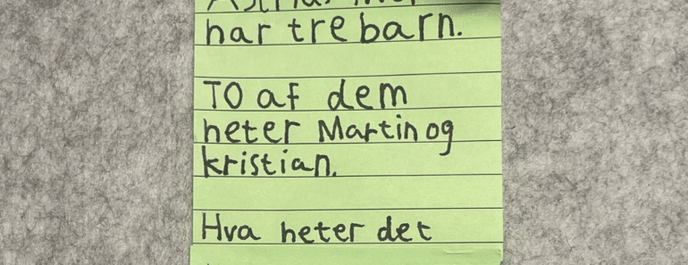 Astrids mor har tre barn. To af dem heter Martin og Kristian. Hva heter det tredje barnet?