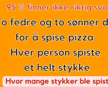 To fedre og to sønner dro ut for pizza – klarer du å løse familiepuslespillet?