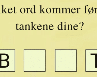 Hvilket ord kommer først til tankene dine?