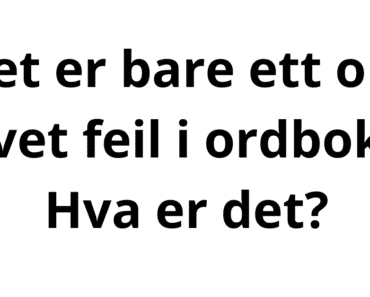 Det er bare ett ord stavet feil i ordboken. Hva er det?