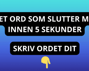 Bare genier finner et ord på 5 sekunder.