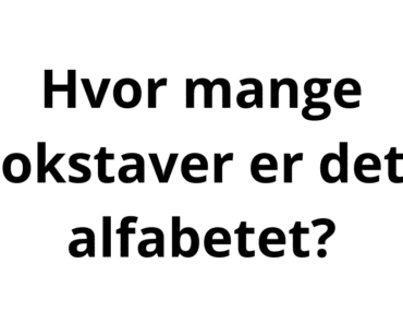 Hvor mange bokstaver er det i alfabetet?