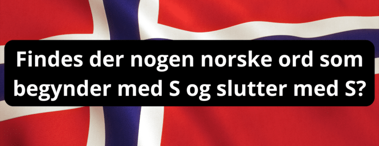 Findes der nogen norske ord som begynder med S og slutter med S?